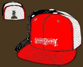 hat white back vine